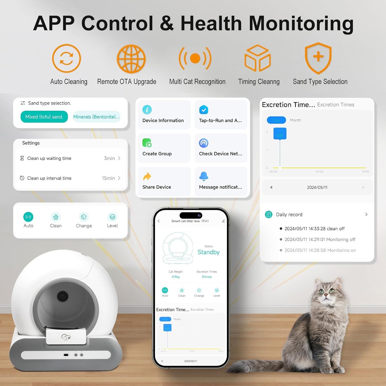 🚀Upgraded Self-Cleaning Cat Litter Box 65L XL Capacity📱APP Control Auto Scooper - TikTok's #1 Pet Tech! Odor-Free & Smart Safety Shield🛡️ Cat Litter Box for Multi-Cat Homes🐾 🚀Upgraded Self-Cleaning Cat Litter Box 65L XL Capacity📱APP Control Auto Scooper - TikTok's #1 Pet Tech! Odor-Free & Smart Safety Shield🛡️ Cat Litter Box for Multi-Cat Homes🐾